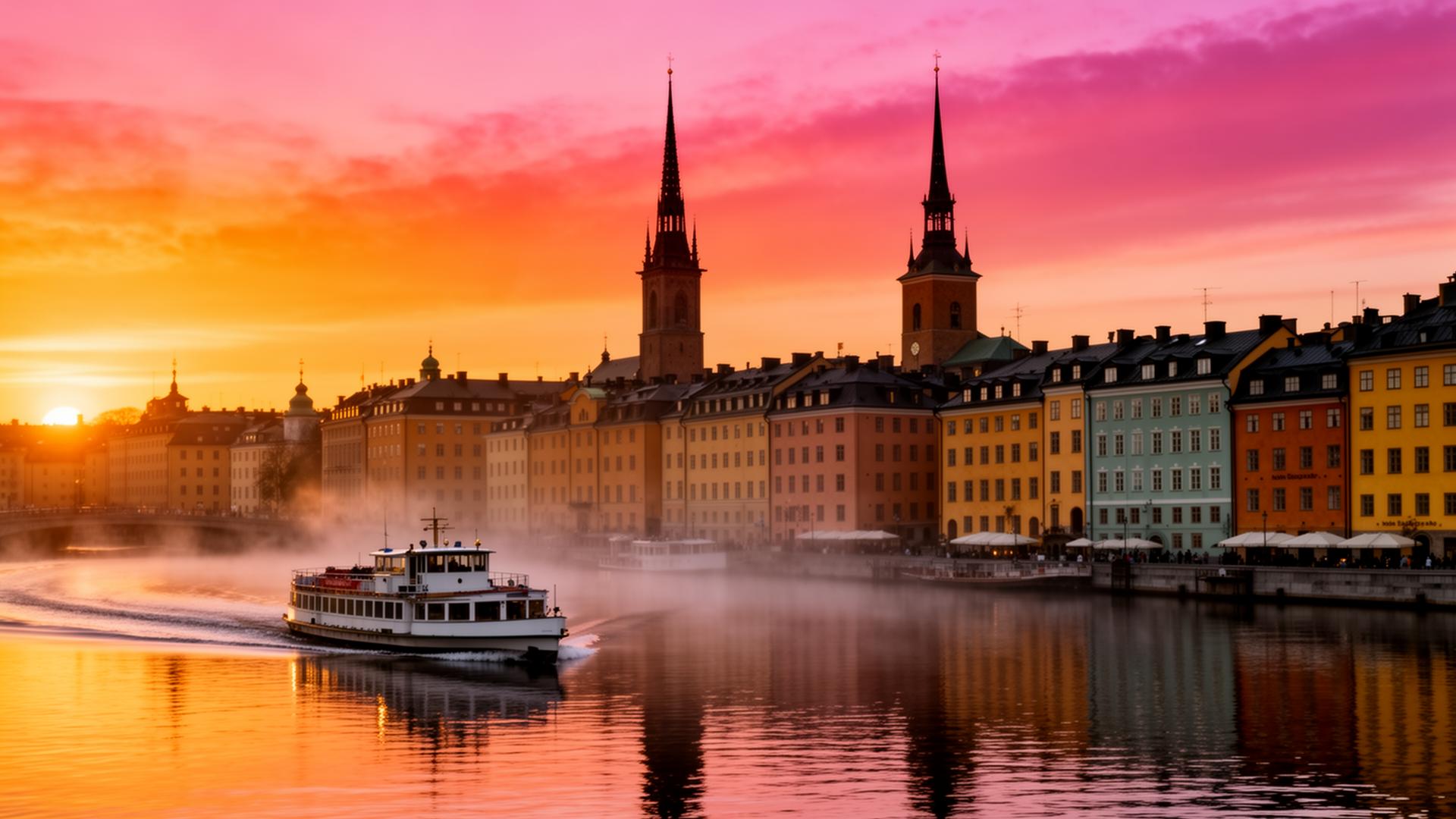 Stockholm Gamla Stan at sunset